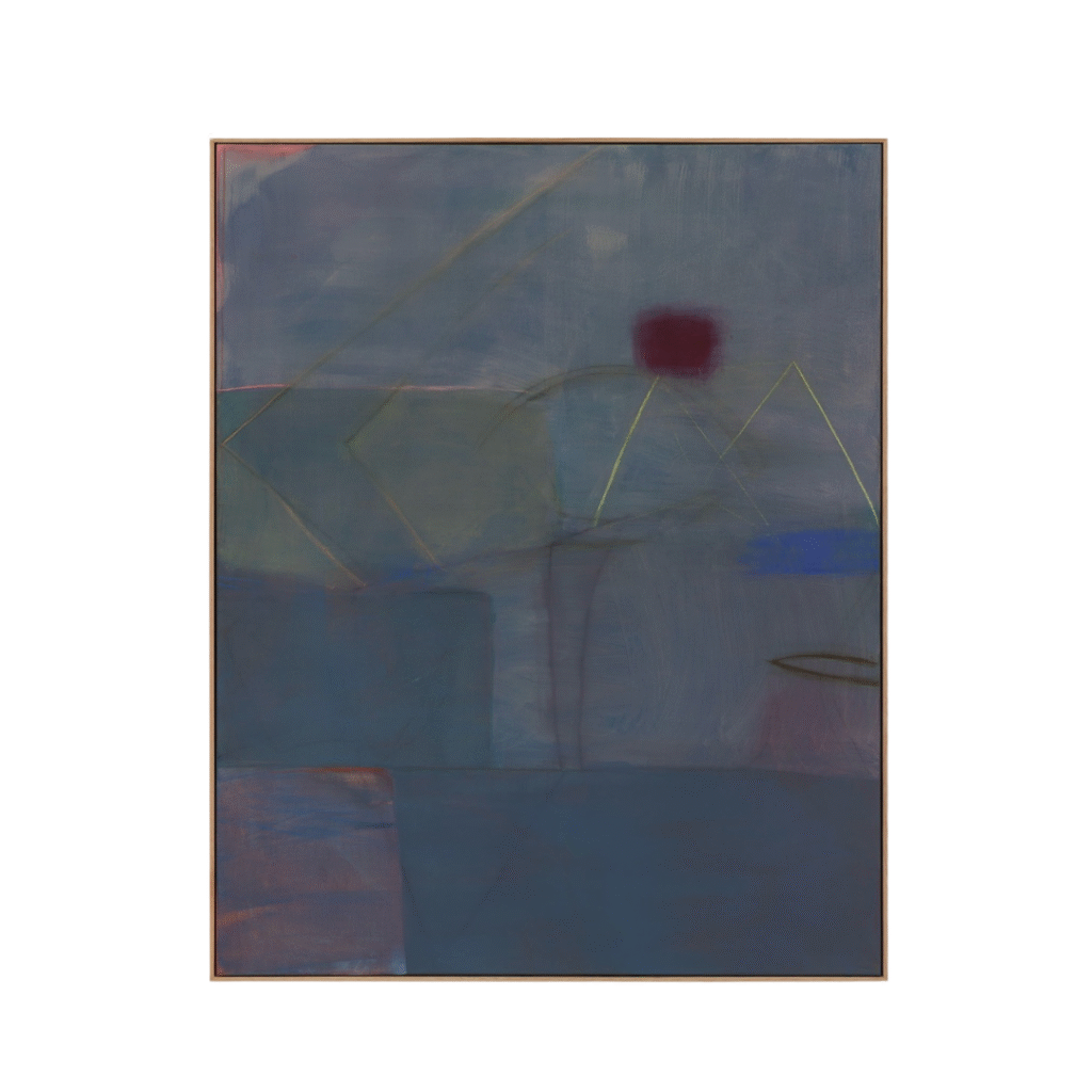 Kolibri, 120x150cm original painting in Tasmanian oak float frame by Perth artist Kate Dolan