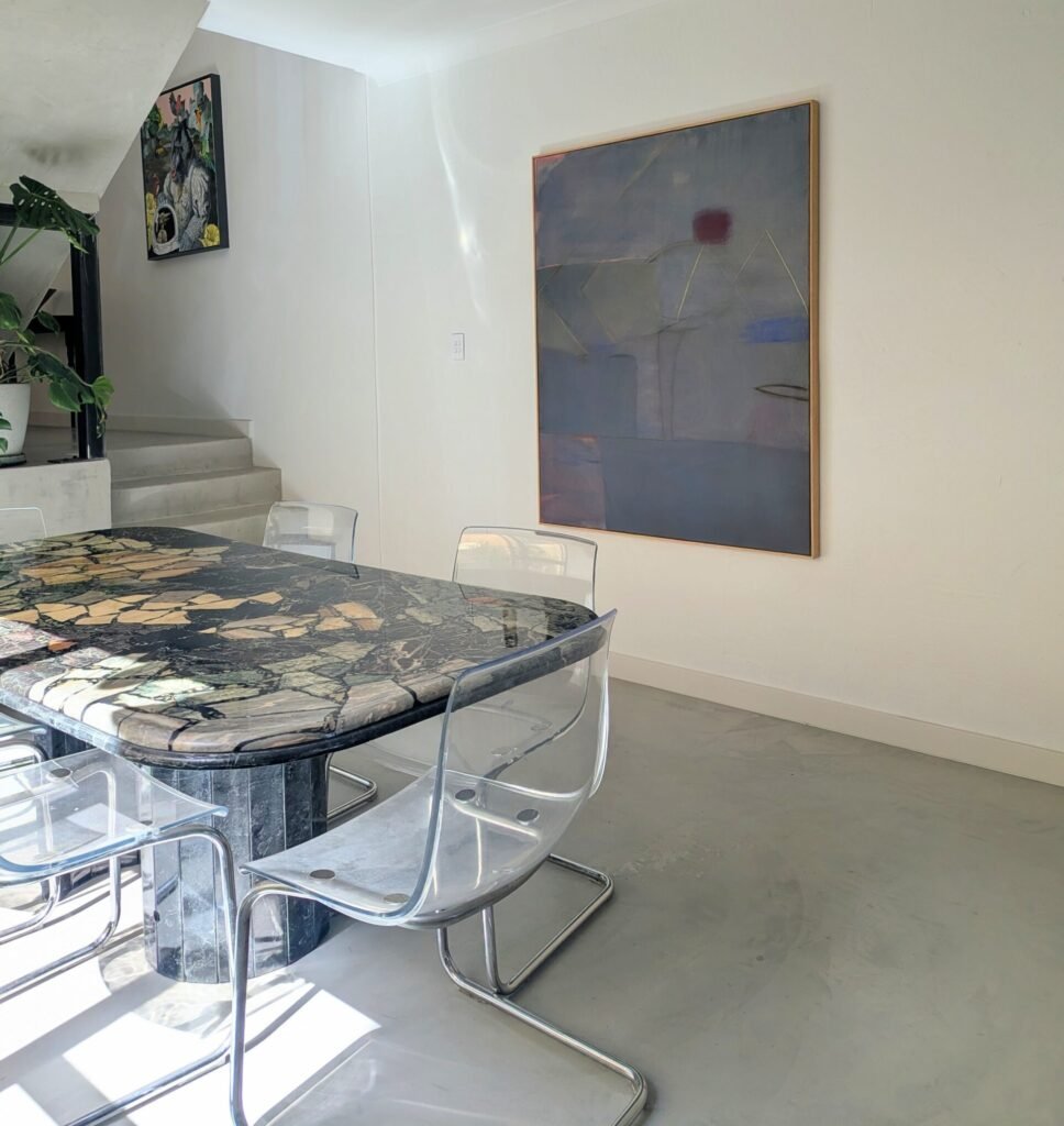 Original painting by Kate Dolan installed in Perth home interior.