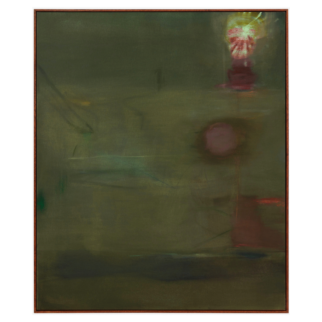 Lighthouse, 100x120cm original painting in Tasmanian oak float frame by Perth artist Kate Dolan